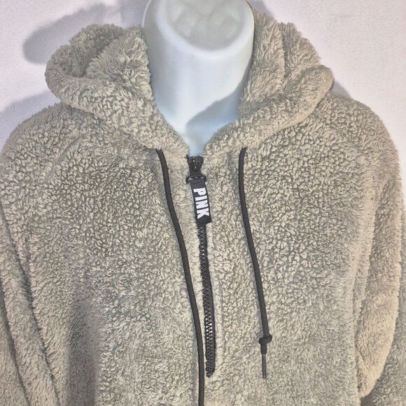 PINK by Victoria's Secret Hooded jacket, zippered bust, pouch pockets, size Med. - Picture 8 of 16